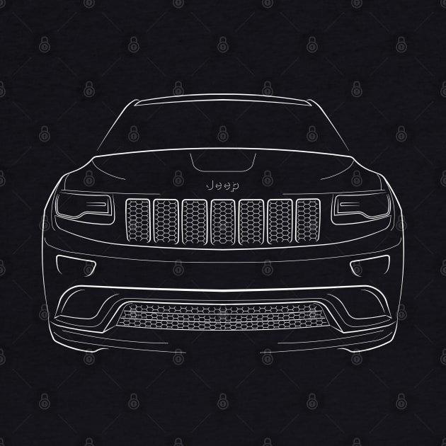 Jeep Grand Cherokee WK2 - front stencil, white by mal_photography